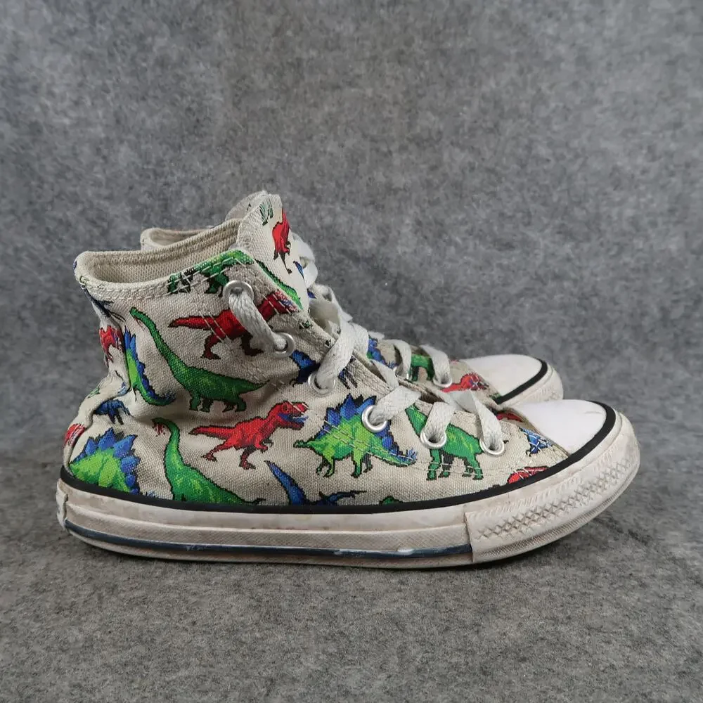 Converse Shoes Junior 1 Chuck Taylor All Star High Top Sneakers Dinosaurs Canvas